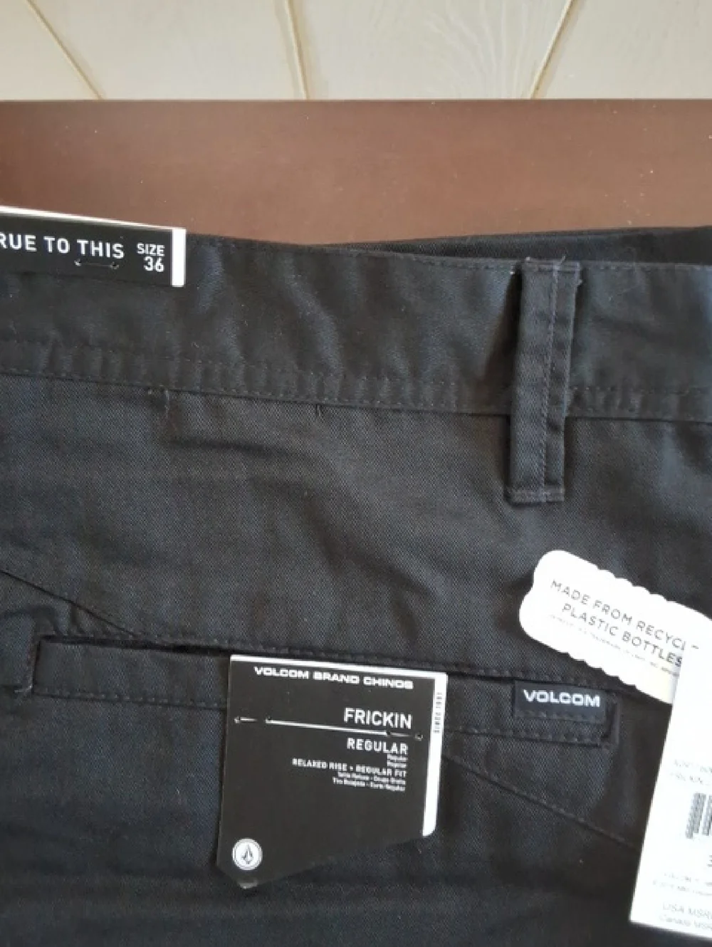 Volcom Black Shorts - Frickin Regular Fit - Picture 2 of 4